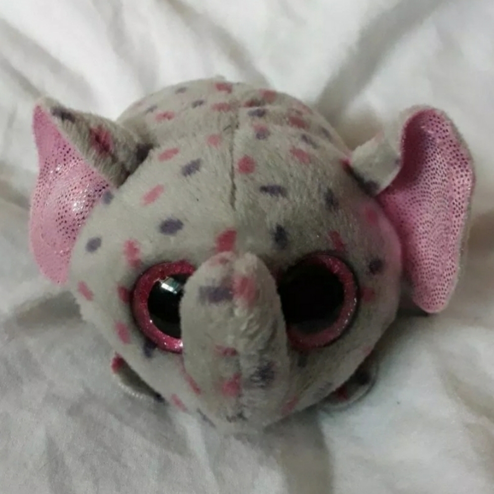 TY Beanie Boo Elephant "Trunks" Plush Stuffed Animal Tiny Mini Cute EUC